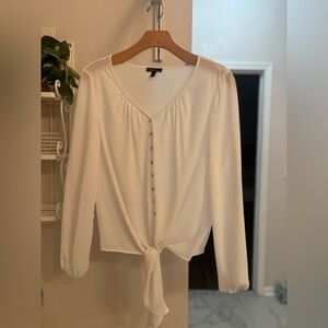 Sami & Jo White Blouse with Button Front